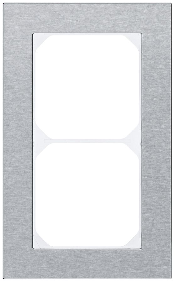 Abdeckrahmen KAL.art 2×1 154×94mm Edelstahl gebürstet