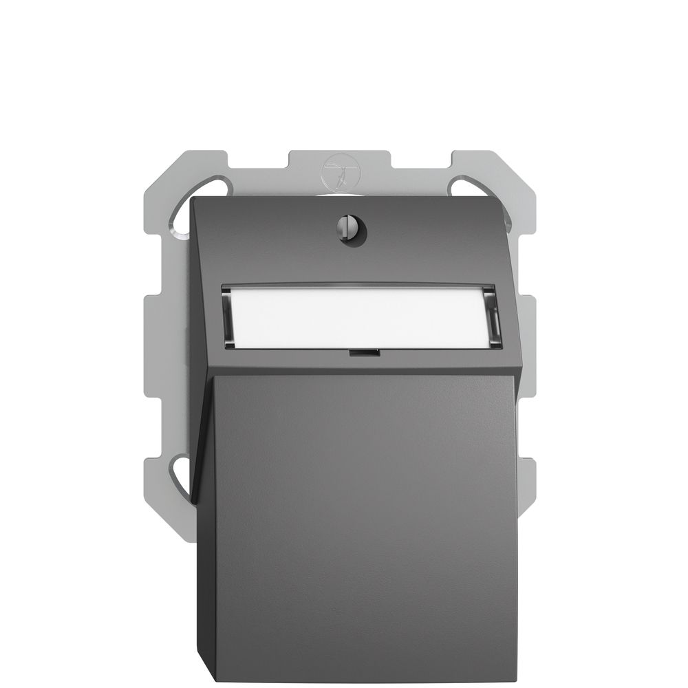 Kit montaggio ENC Edue, con cappa di uscita dritta, per 2×RJ45, grigio scuro