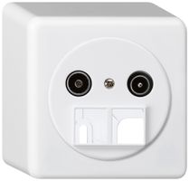 AP-Antennendose TV-R HMS basico 14dB weiss