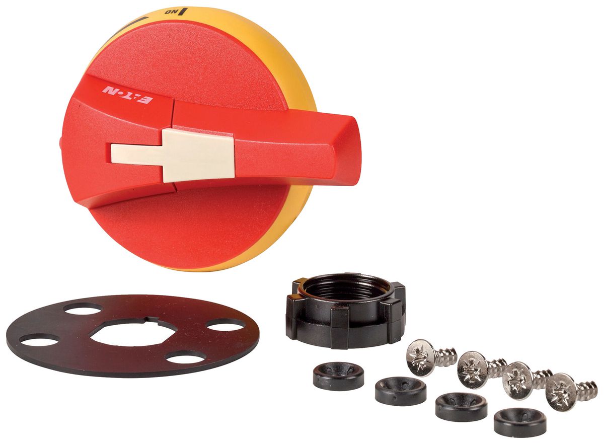 Manette rotative Eaton SHR0N4X verrouillable Ø65mm secours rouge/jaune