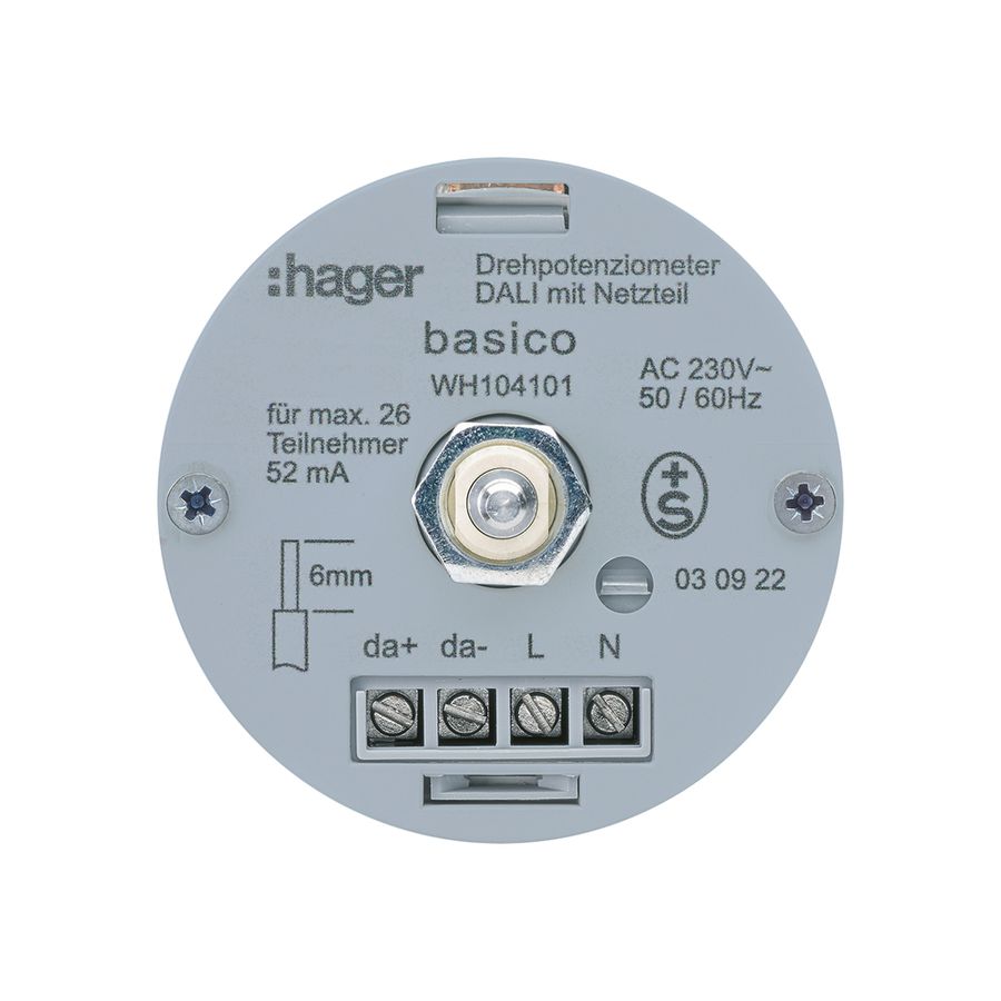 Einsatz zu Drehdimmer Hager DALI Bauart E