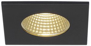 Downlight LED INS SLV PATTA-I, 12W 775lm 3000K quadrato IP65 nero