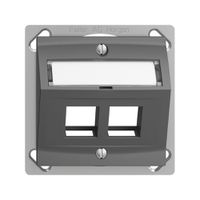 Kit montaggio INS Edue FM.TE c.cappa d.uscita obliqua p.2×Keystone grigio scuro