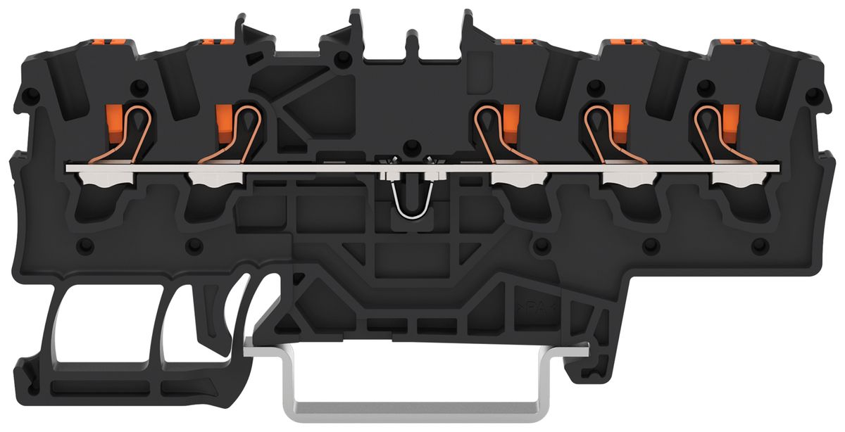 Borne de passage joignable WAGO TOPJOB S 1.5mm² 24A Push-in 5×1 TH35 noir