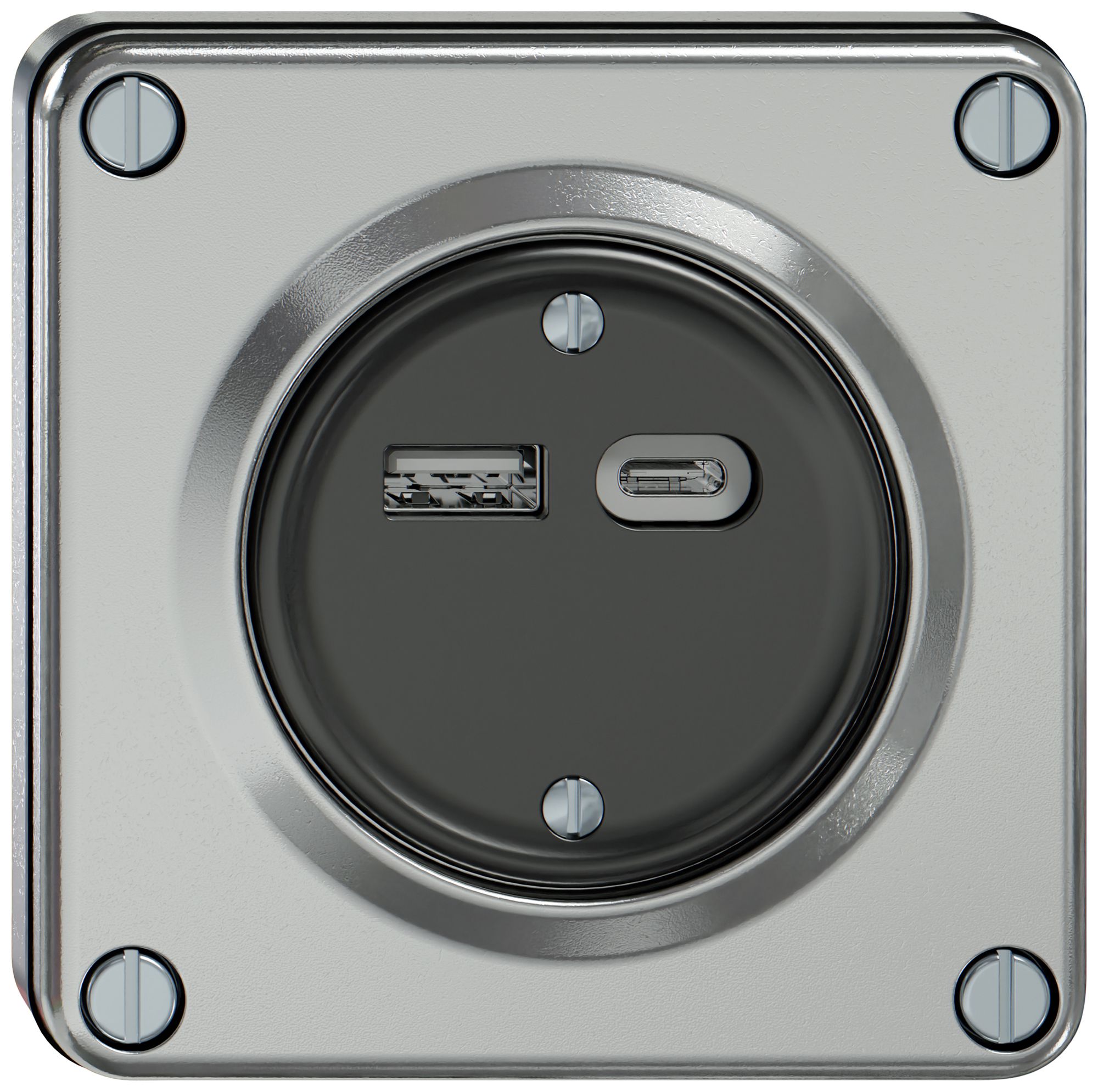 Prise de charge USB ENC ELEMENT 1×USB-A 1×USB-C 3600mA aluminium