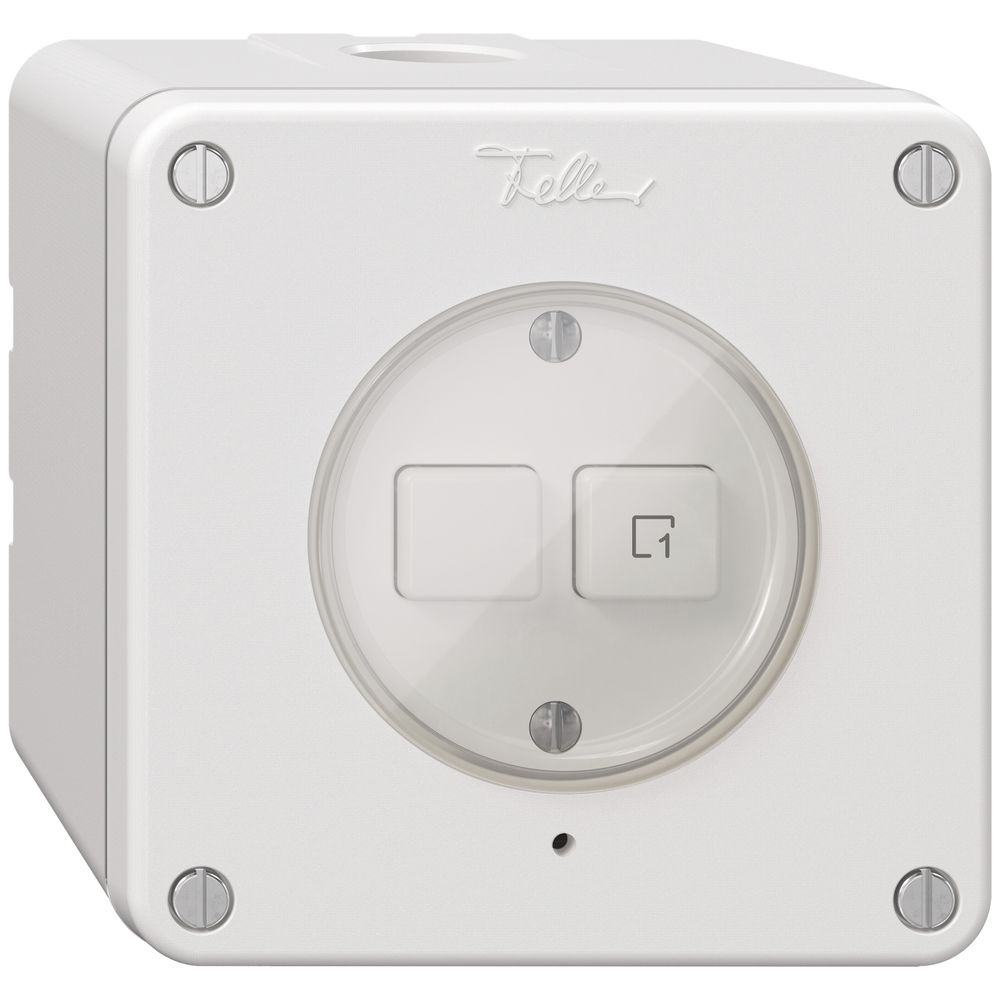 AP-Druckschalter 1K/2T Szene NEVO Wiser weiss