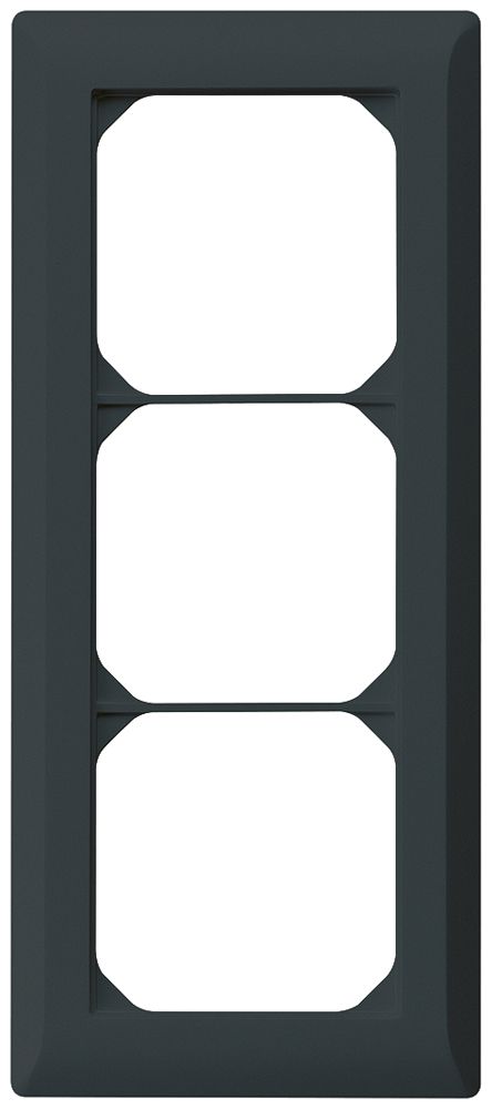 UP-Abdeckrahmen kallysto.line 3×1 schwarz 92×212mm