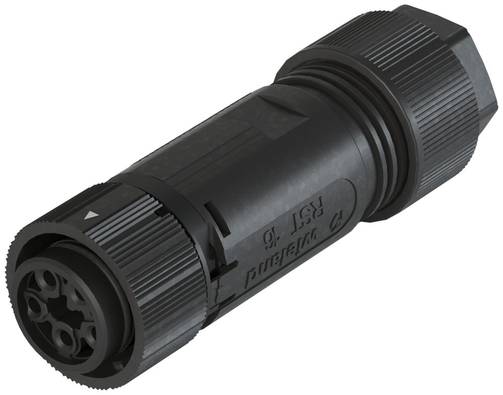 Presa Wieland RST16I5 S B1 ZT5 SW, 5L 250V/400V 16A, nero