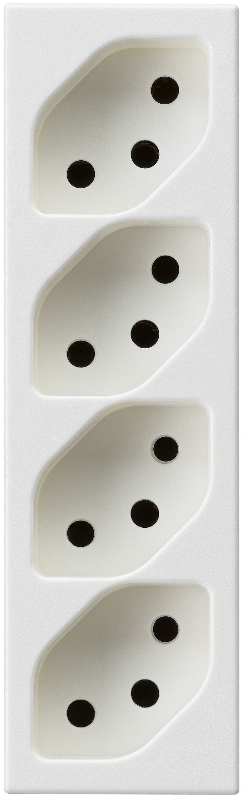 EB-Steckdose 4×t13 Steckklemmen FLF weiss