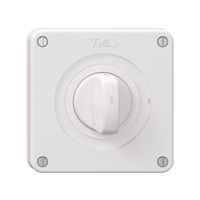 Deckel NEVO, f.Drehschalter m.Drehgriff, m.weisser Dichtung, weiss