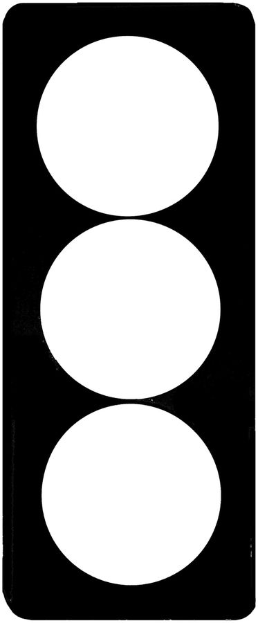 Placca di copertura 3×1 58-58-58mm nero