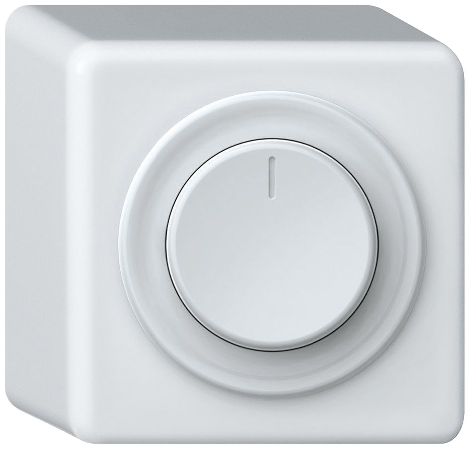 AP-Drehdimmer Uni-LED origin 230V 20…400VA/W 88×88×54mm weiss