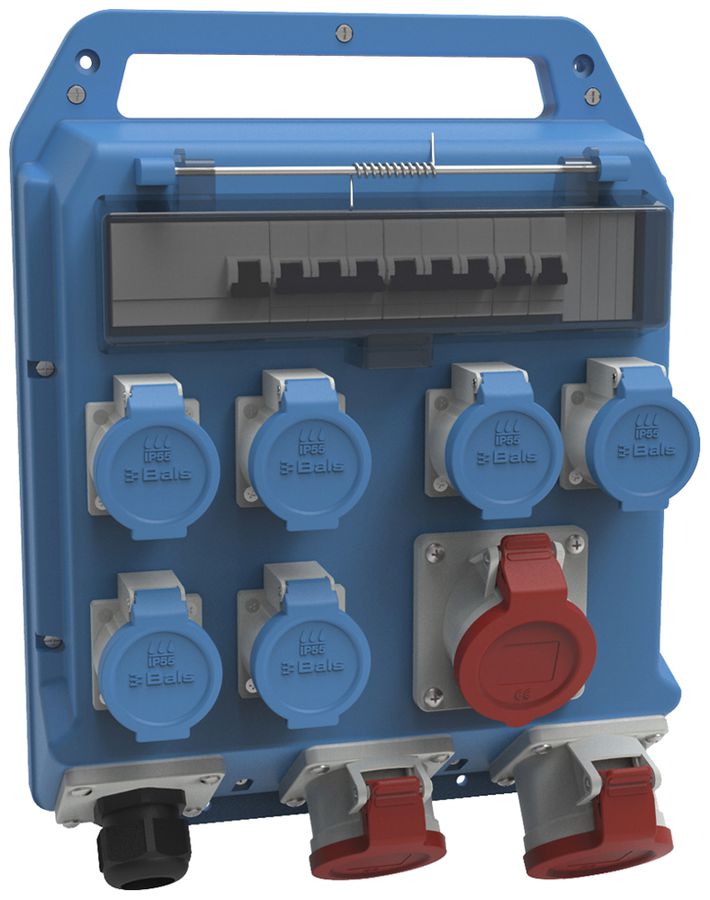 Stromverteiler Bals EVKB 51-23/32A 6×T23 2×CEE16 1×CEE32 1×FI 3×LS