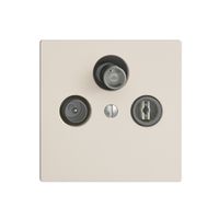 Stichdose SAT/TV/R DB53 EDIZIOdue crema, mit SAT-F-Anschluss