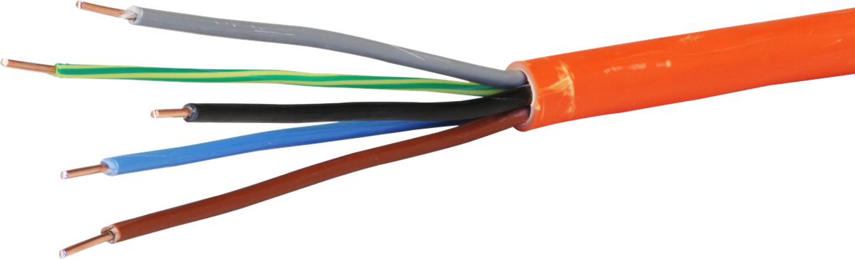 Câble de sécurité FE180/E30 5×1.5mm² 3LNPE orange