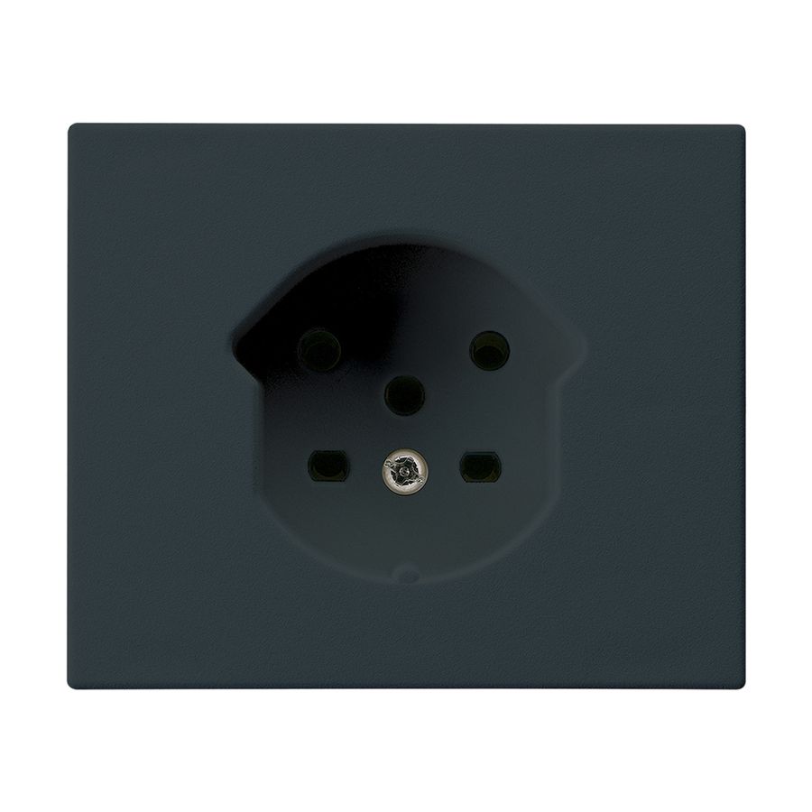 FLF-Steckdose HA Typ 15 mit Steckklemmen mit Rastfeder schwarz