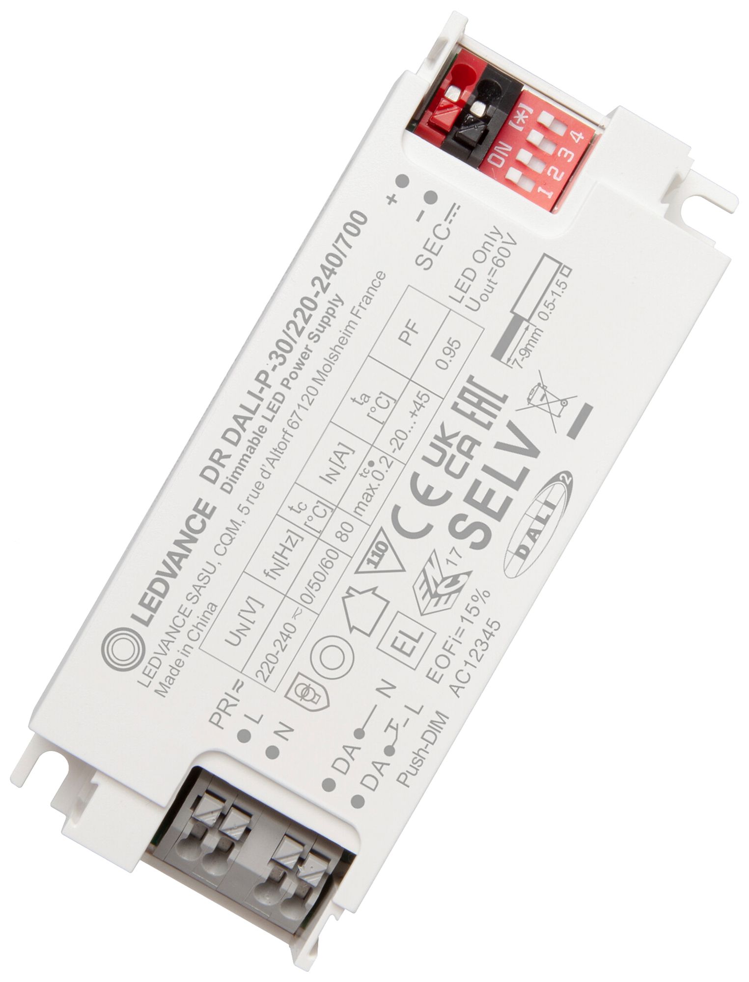 Alimentation LED LEDVANCE DR OEM 30W 60V 150…700mA DALI 105×45×25mm