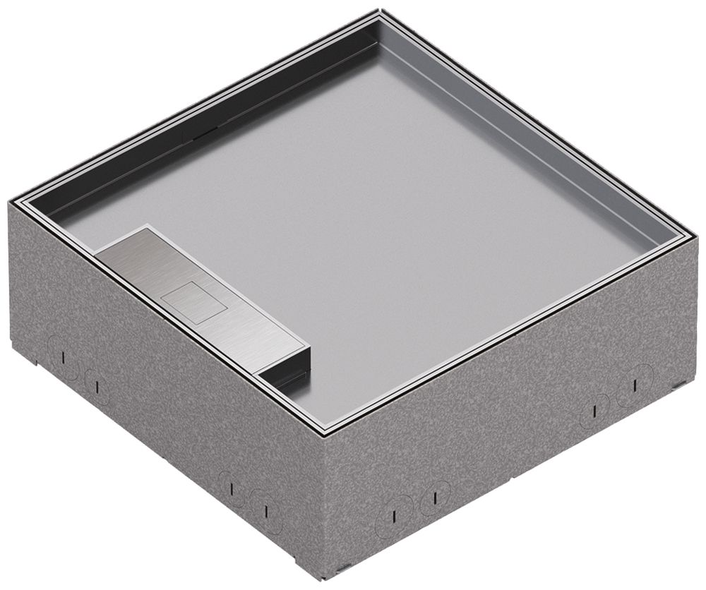 Bodendose Hager Q12 LE 3kN 244×251×15mm rostfreier Stahl 10×FLF