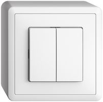 AP-Taster EDIZIOdue 2×A-R/1P weiss