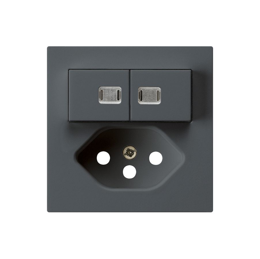 Frontset kallysto 60×60 anthrazit mit Kinderschutz und 2 Linsen S1/T13