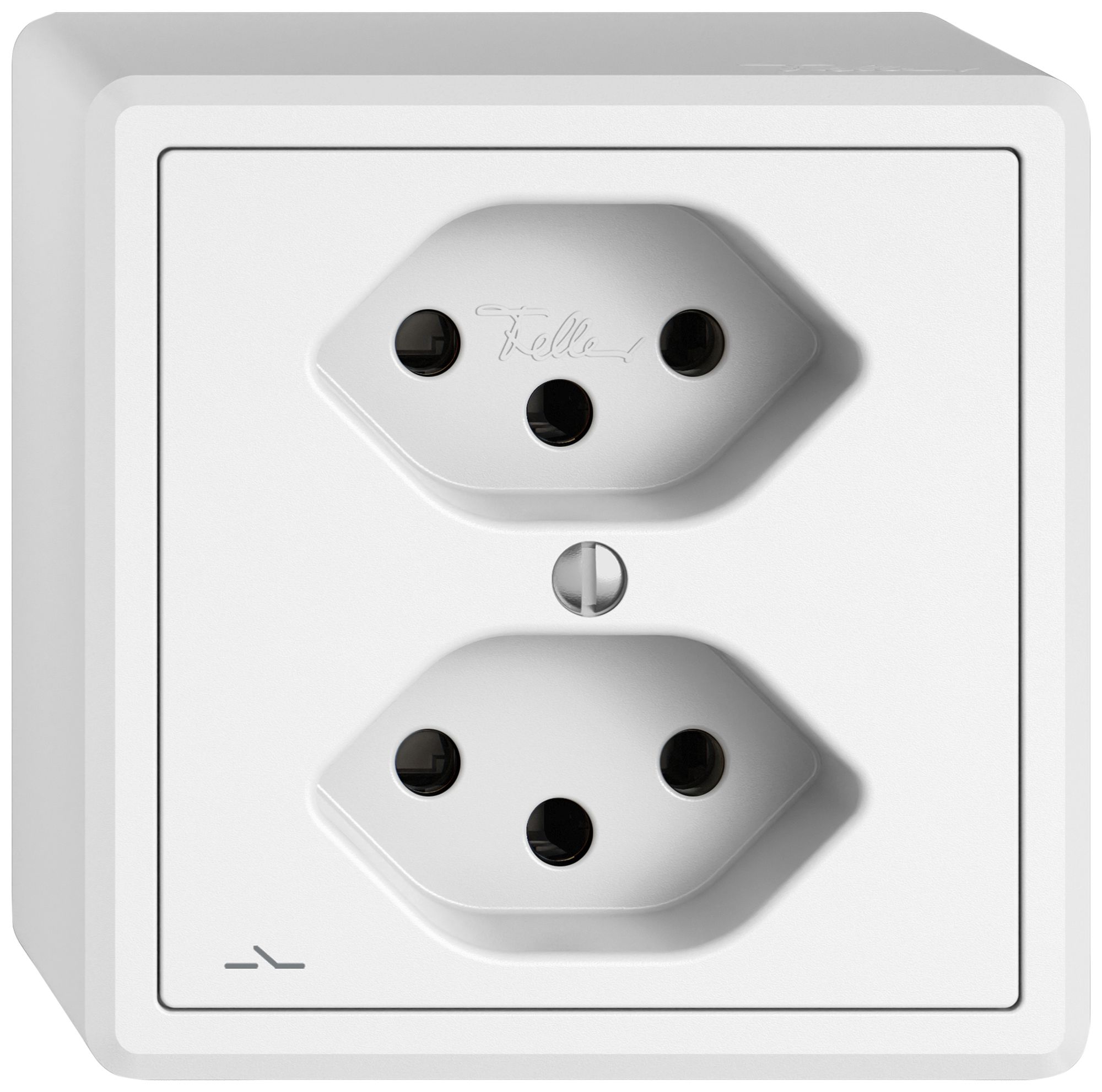 AP-Steckdose EDIZIO.liv SNAPFIX® 2×T13 1×S ws