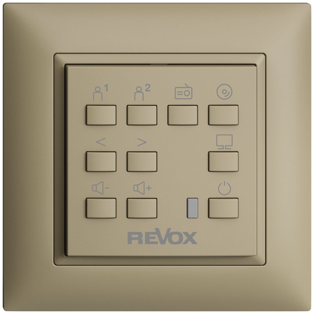 Commande murale EDIZIOdue pour Voxnet FMI, avec 10 bout., LED, IR, sand