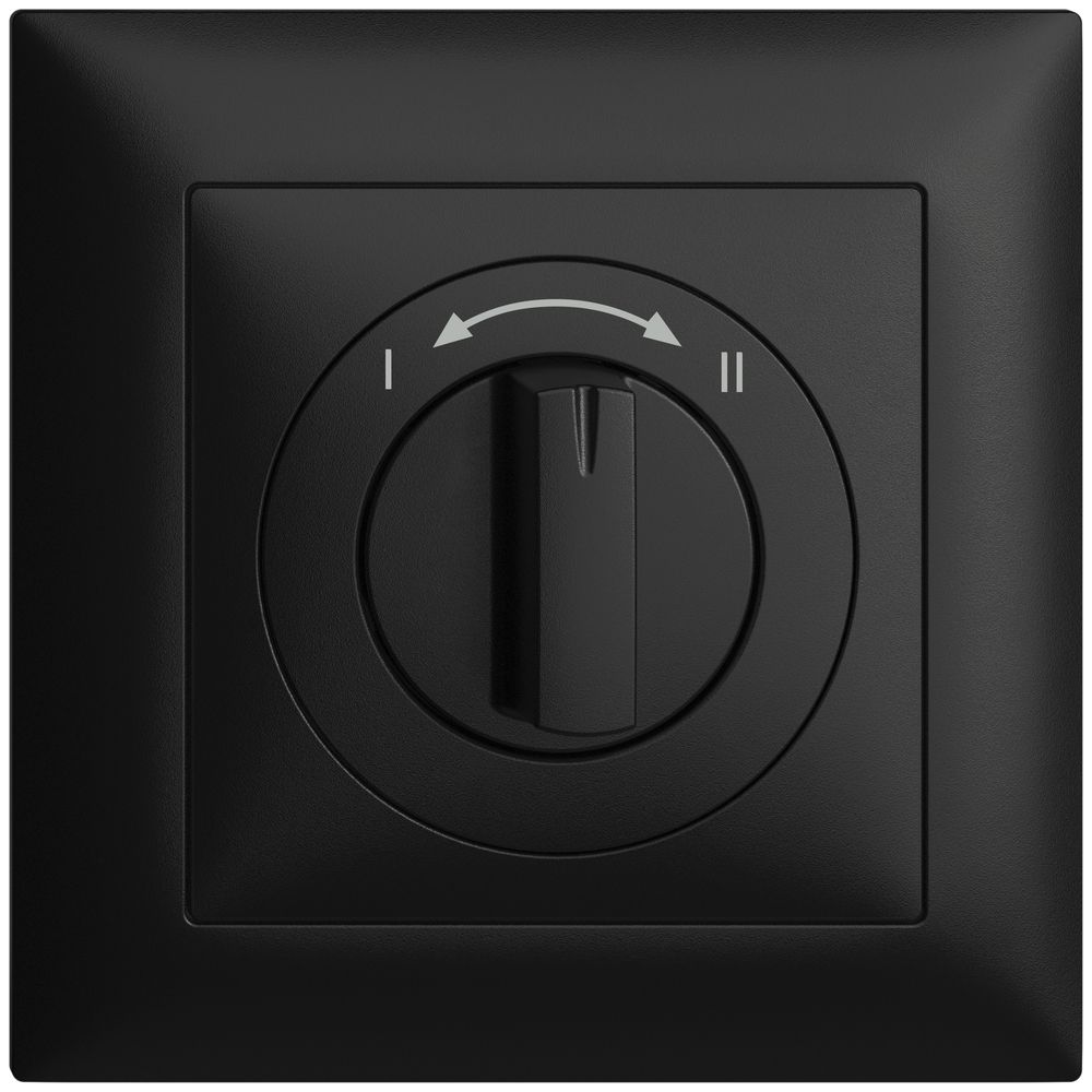 Frontset EDIZIOdue I<->II schwarz 88×88mm für Schwenktaster