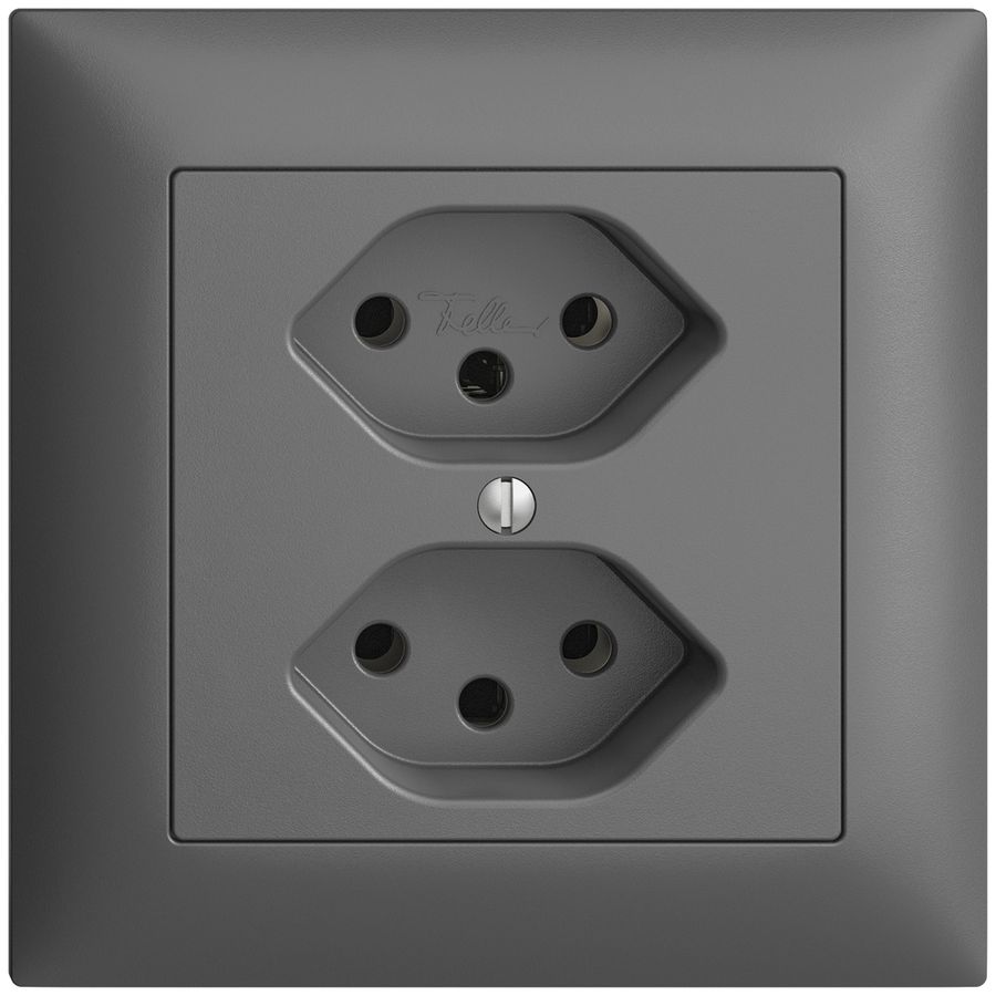 Prise ENC EDIZIOdue 2×T13 gris foncé
