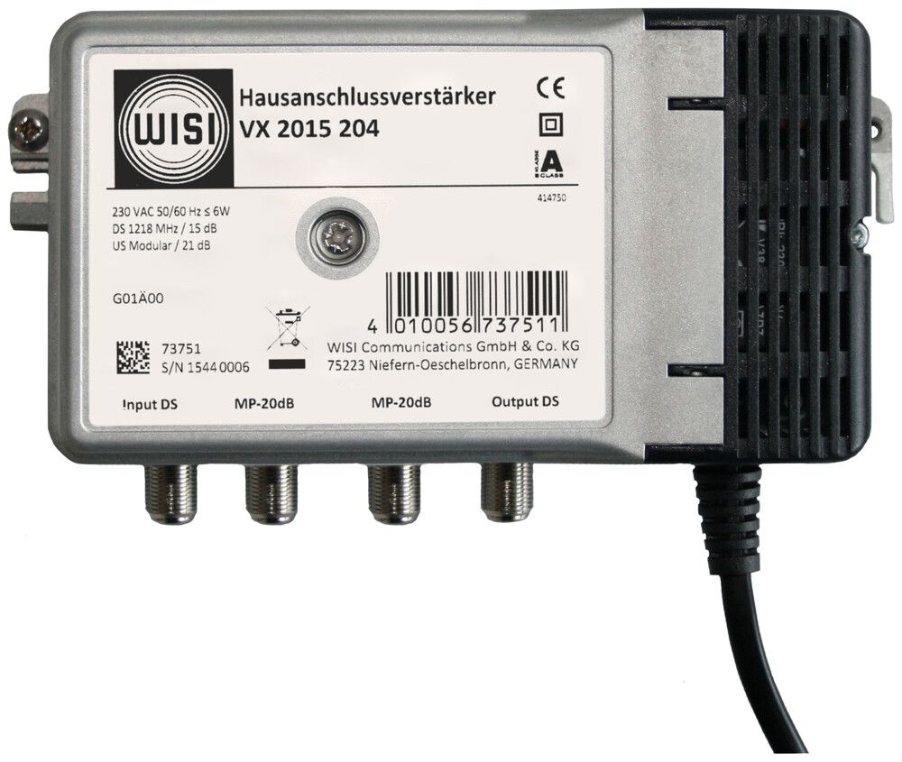 Amplificatore BK WISI VX2015 1.2GHz 15dB con ritorno 204MHz
