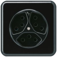 Presa INC basico 3×tipo 13S nero