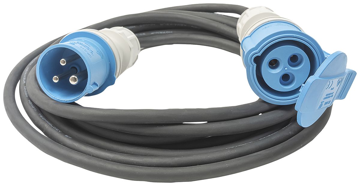 Cavo di prolunga Steffen GdV 3×2.5mm² 20m CEE16/CEE16 per l'industria nero