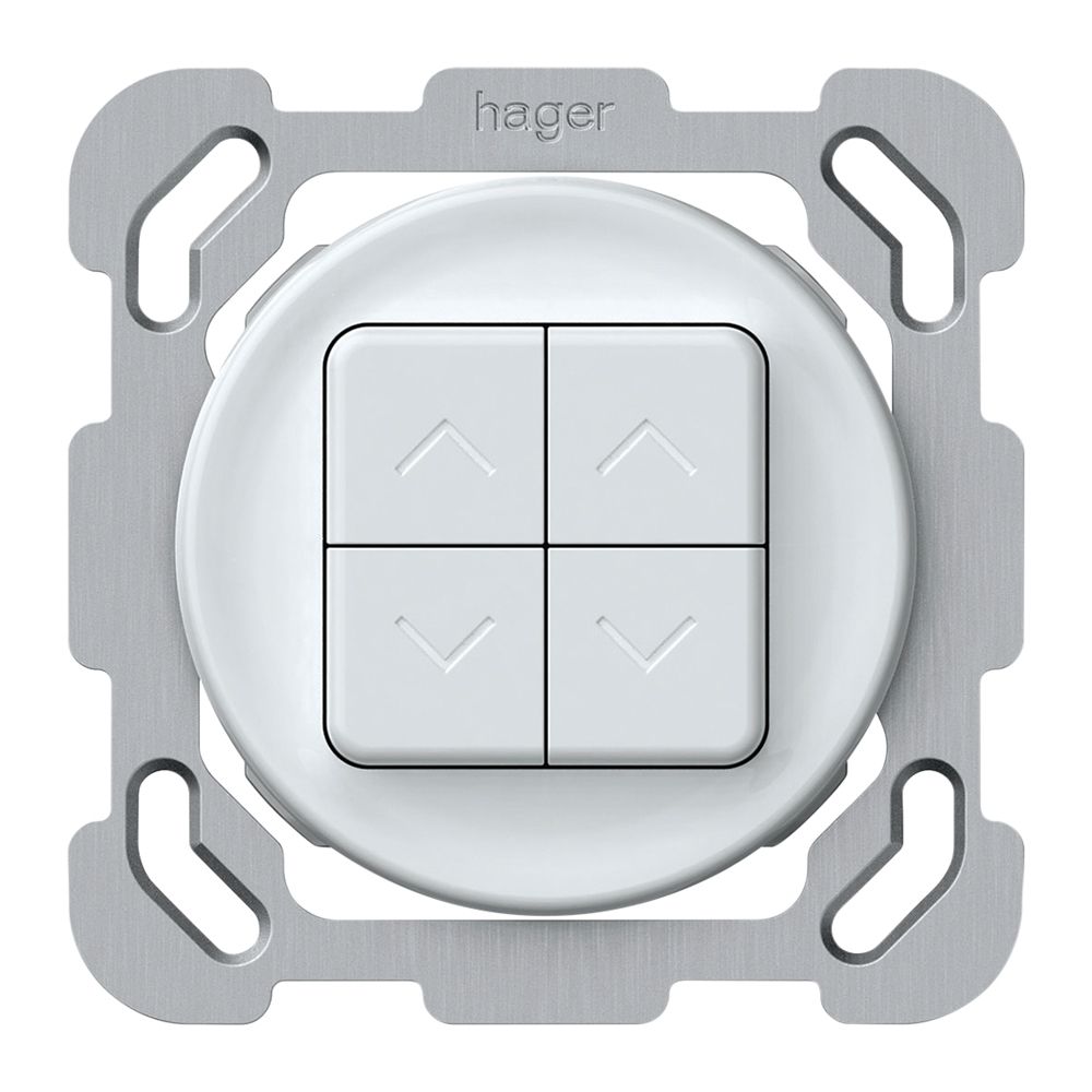 UP-Storenschalter origin 2P 4×Tasten 77×77mm weiss