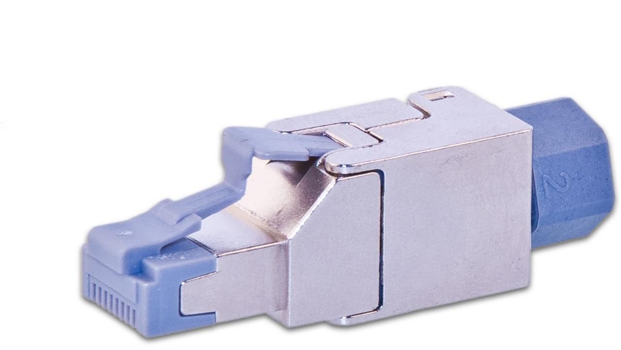 Wirewin Feldmontierrbarer RJ45 Stecker C6A ISO/IEC,toolless, gerade Einführung