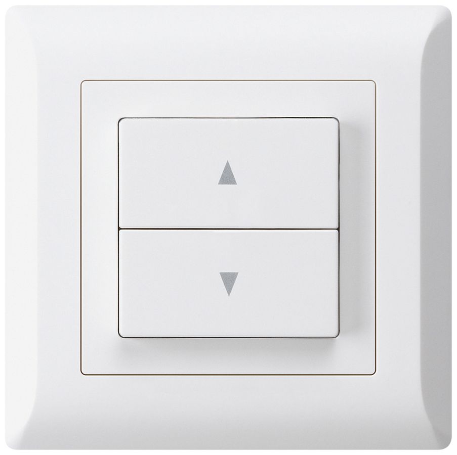 Pulsante per tapparelle INC kallysto.line con 2 tasti di comando bianco