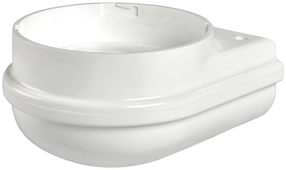 Base Hugentobler WALL 230 per XLF RGB/SIR-E LED S/M, bianco 100×115×61mm