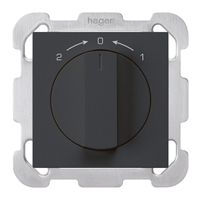 UP-Schwenktaster 1->0<-2 schwarz kallysto mit Drehgriff