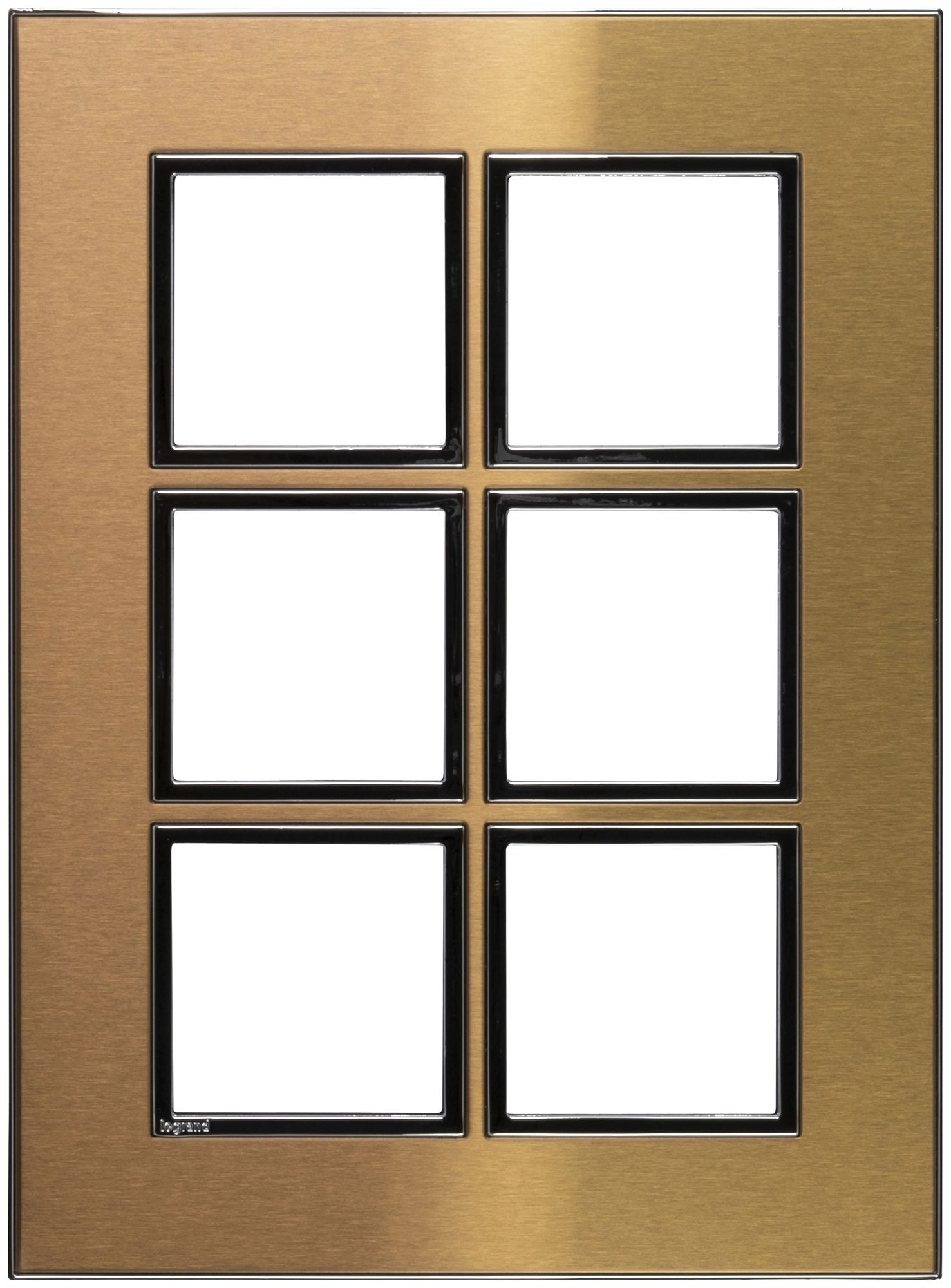 Telaio di copertura ATO 2×3 modulo, gold brass