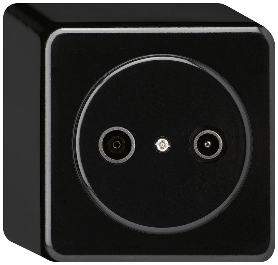 Presa di passaggio AP basico TV-R 23dB nero