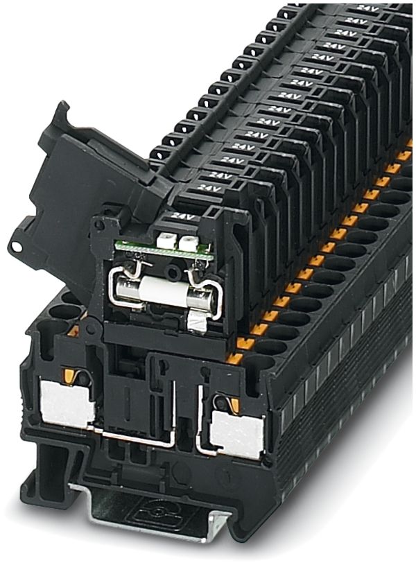 Morsetto di sicurezza con LED, nero PT 4-HESILED 24 (5X20)