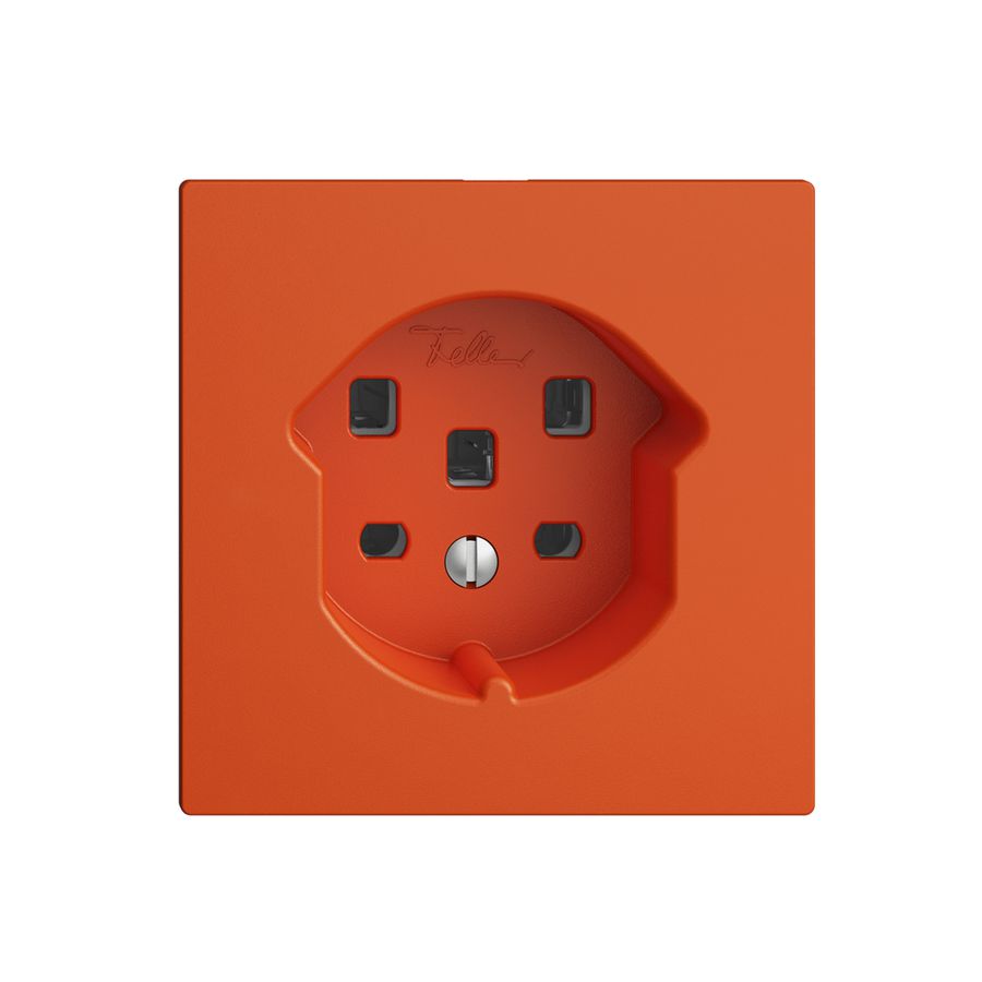 Steckdose EDIZIOdue T25 16A orange, mit Steckklemmen