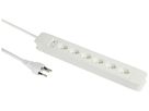 Steckdosenleiste PRINCIPIO 6×Typ 13 horizontal Kabel 2m Schalter weiss