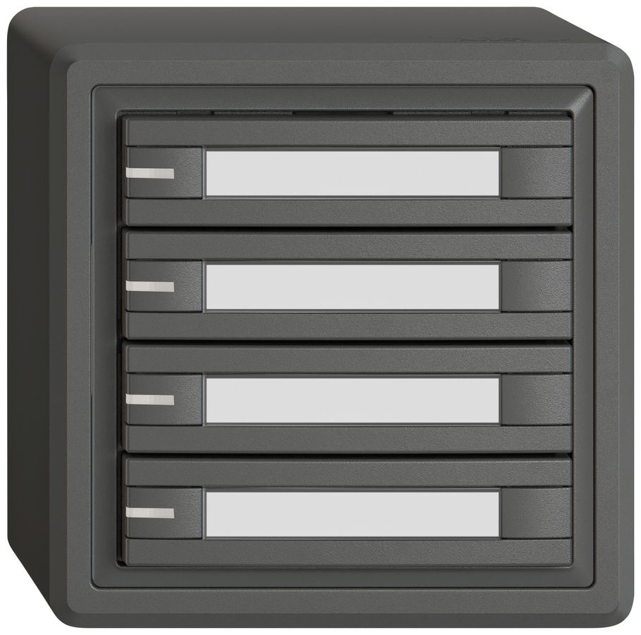 AP-Universaltaster EDIZIO.liv UNI SNAPFIX® m.LED RGB 8× 1-Tbed.Pap.dgu