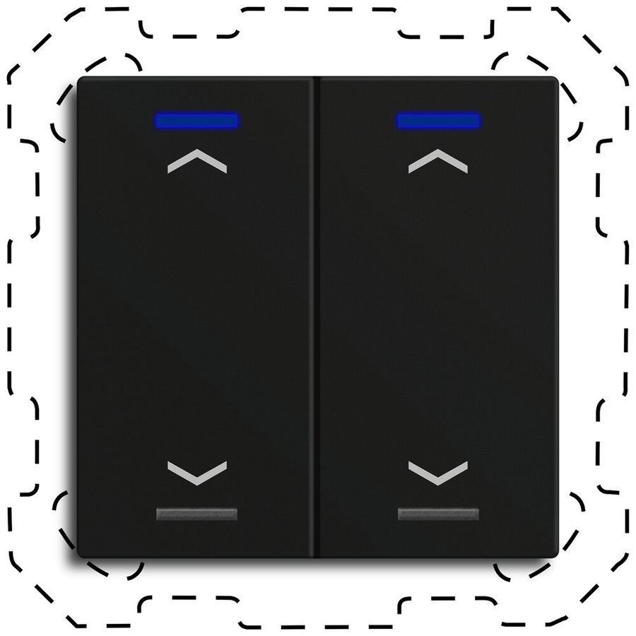 EB-Taster KNX RGBW MDT TAL-6002A16.02S 2T/4B schwarz matt "Jalousie"