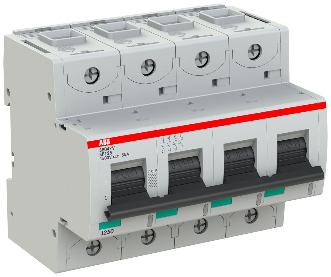 Leitungsschutzschalter ABB S804PV-SP125 4P 1500VDC 125A 5kA 6TE