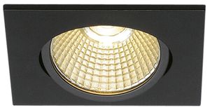 Downlight LED INS SLV NEW TRIA 68, 9W 775lm 3000K 38° quadrato nero opaco