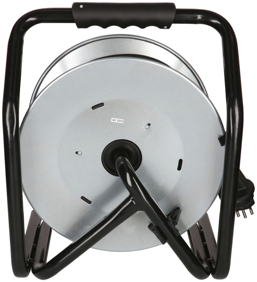 Enrouleur de câble MAX HAURI acier 230V 10A 3×T13 25m 3×1.5mm² IP55 argent