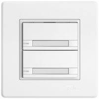 UP-KNX-Taster RGB EDIZIO.liv SNAPFIX® Temperaturfüh.RGB-LED Pap.2×T 2-Tbed.ws