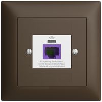 Presa ritorno INC EDIZIOdue FMI 1×RJ45 p.Swisscom VoIP, 8 poli, UTP, coffee