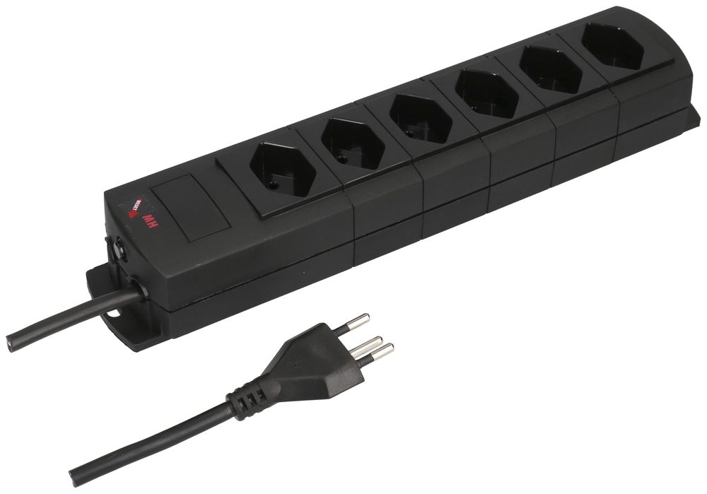 Presa multipla MAX HAURI Prime-Line 6×T13 Td 3×1mm² 1.5m nero