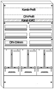 Centralino AP HAG 2×3R 21ZS 1NE 114 moduli 755×1270×97mm